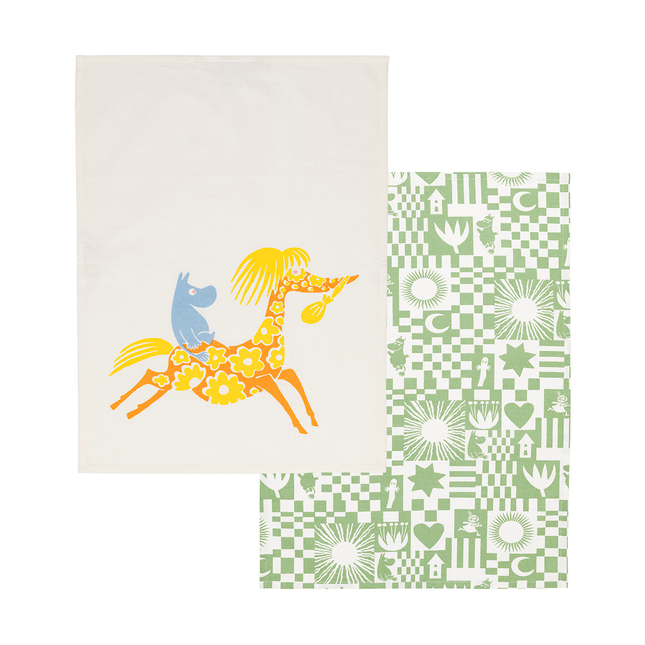 Mummi kjøkkenhåndkle sett 50x70cm Fest grønn