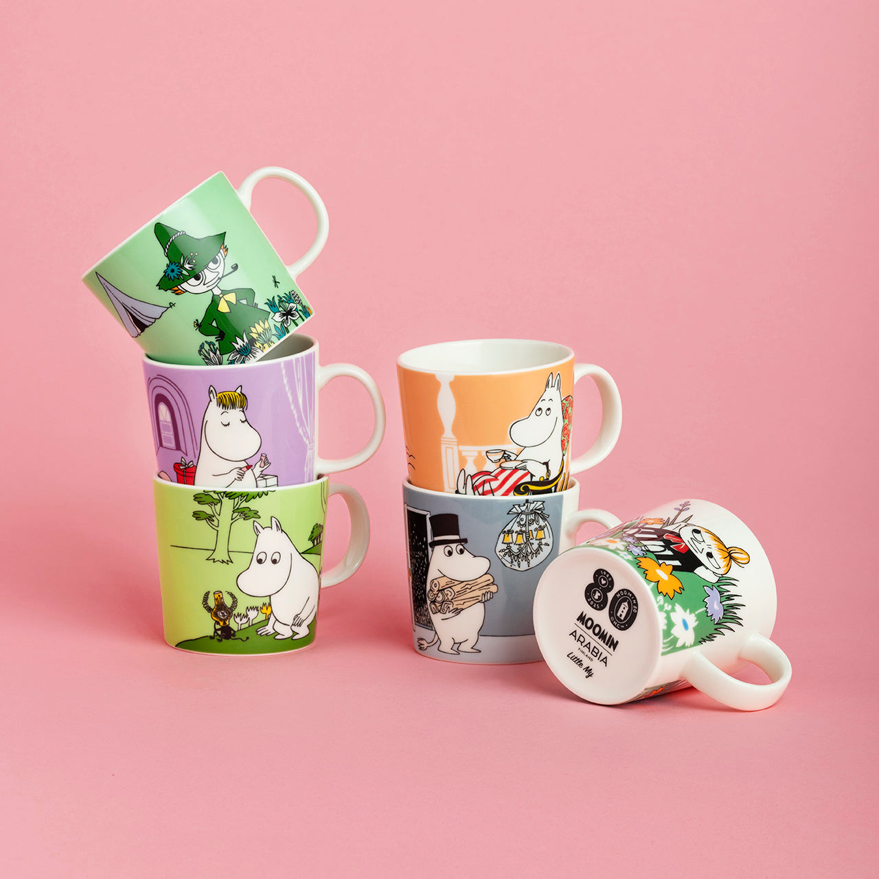 Moomin mug 0,3L Little My 80 & Snufkin 80, 2pc | Moomin Arabia