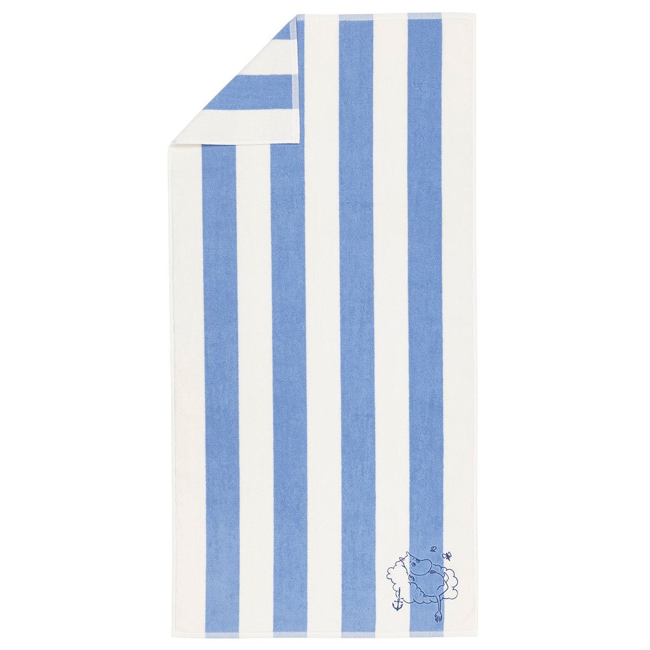 Moomin bath towel 70x140cm Moomintroll blue stripes