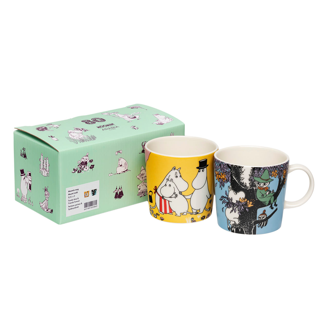 Mumin mugg 0,3L Familjemys 80 & Vänner for alttid 80, 2st