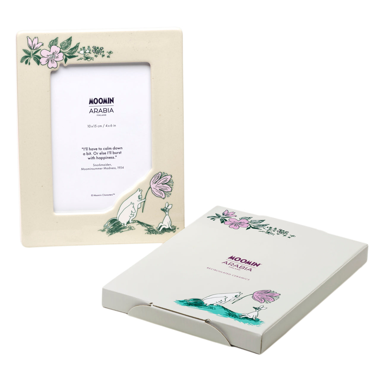 Moomin photo frame 10x15cm Wildflower recirculated ceramics