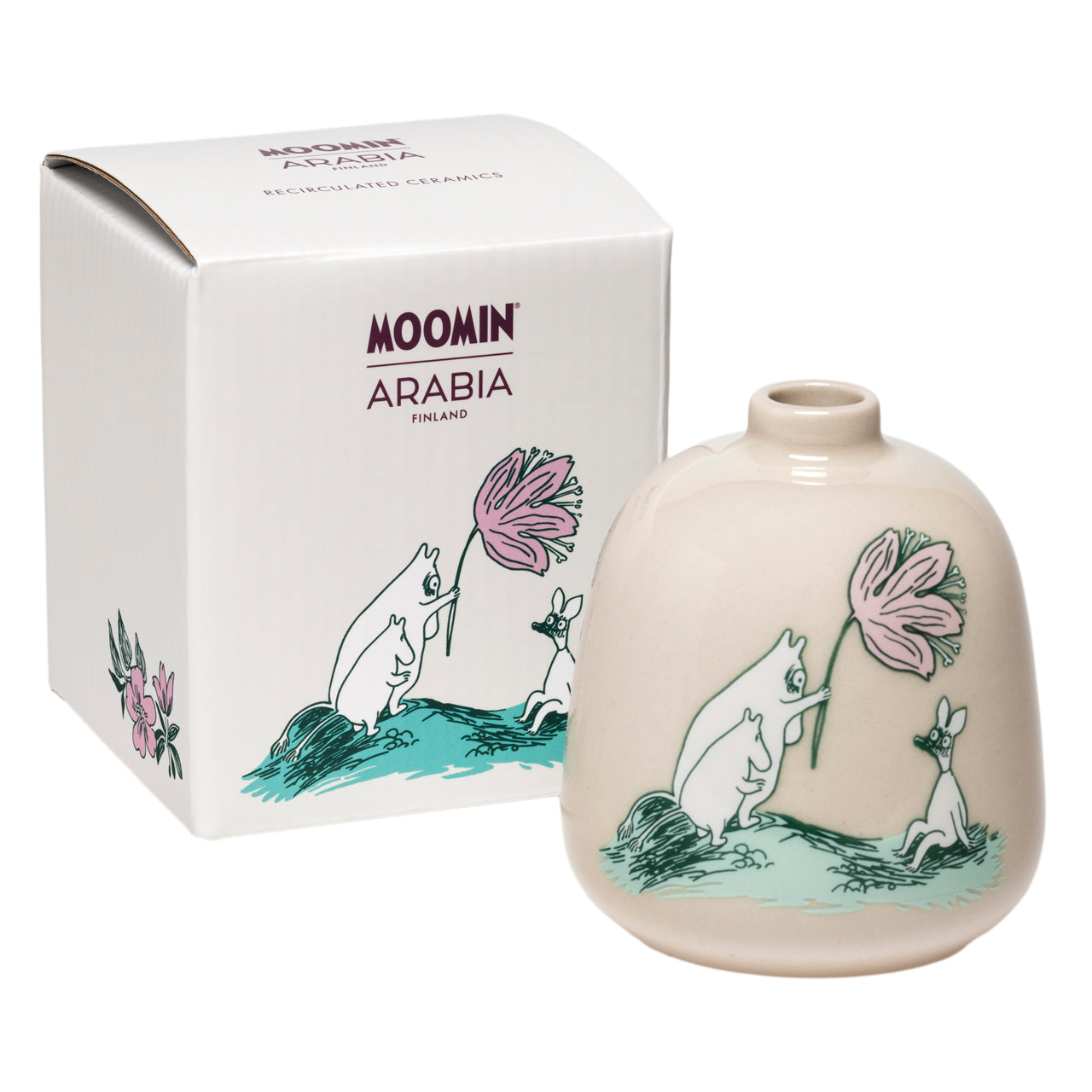 Moomin vase 83mm Wildflower recirculated ceramics