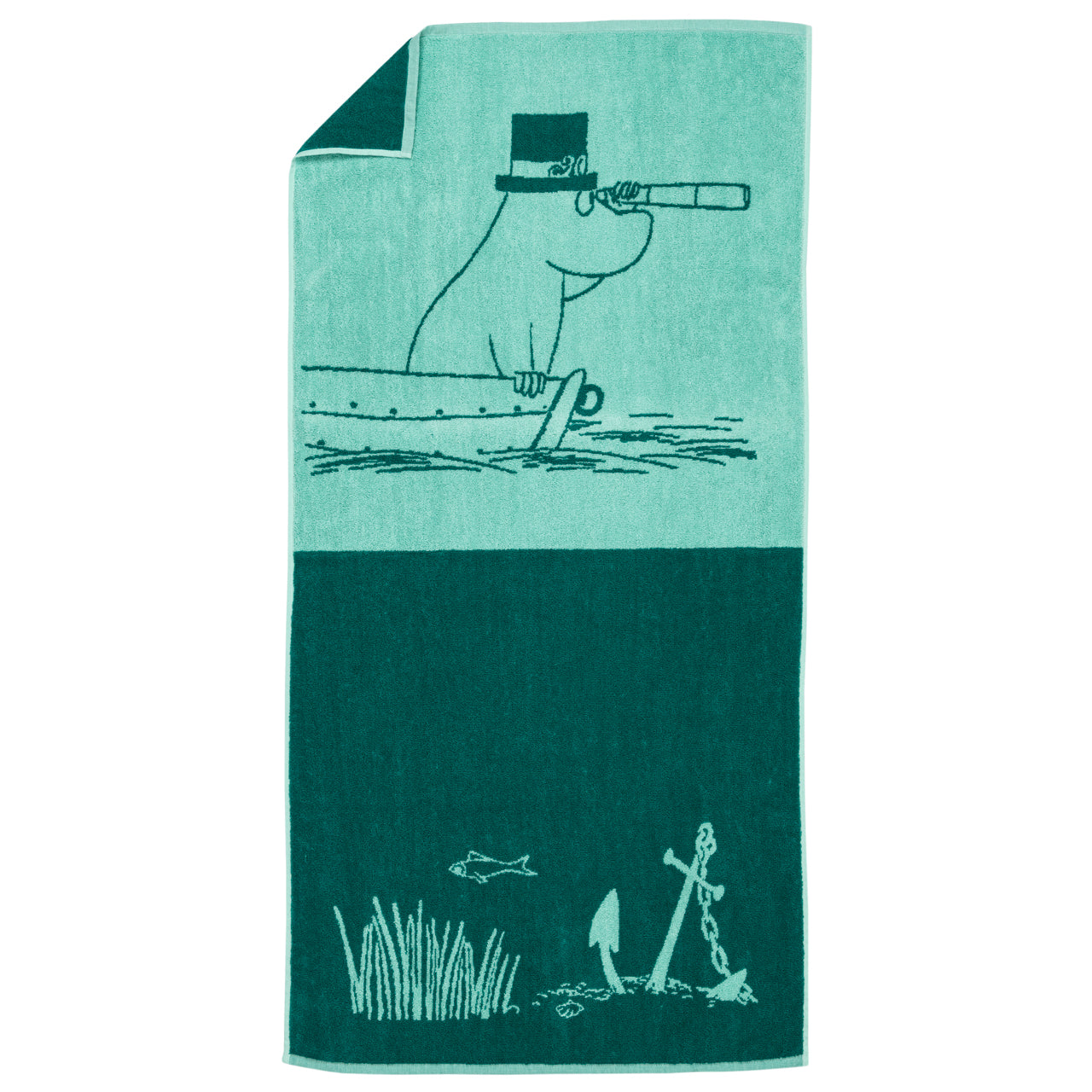 Moomin bath towel 70x140cm Moominpappa teal