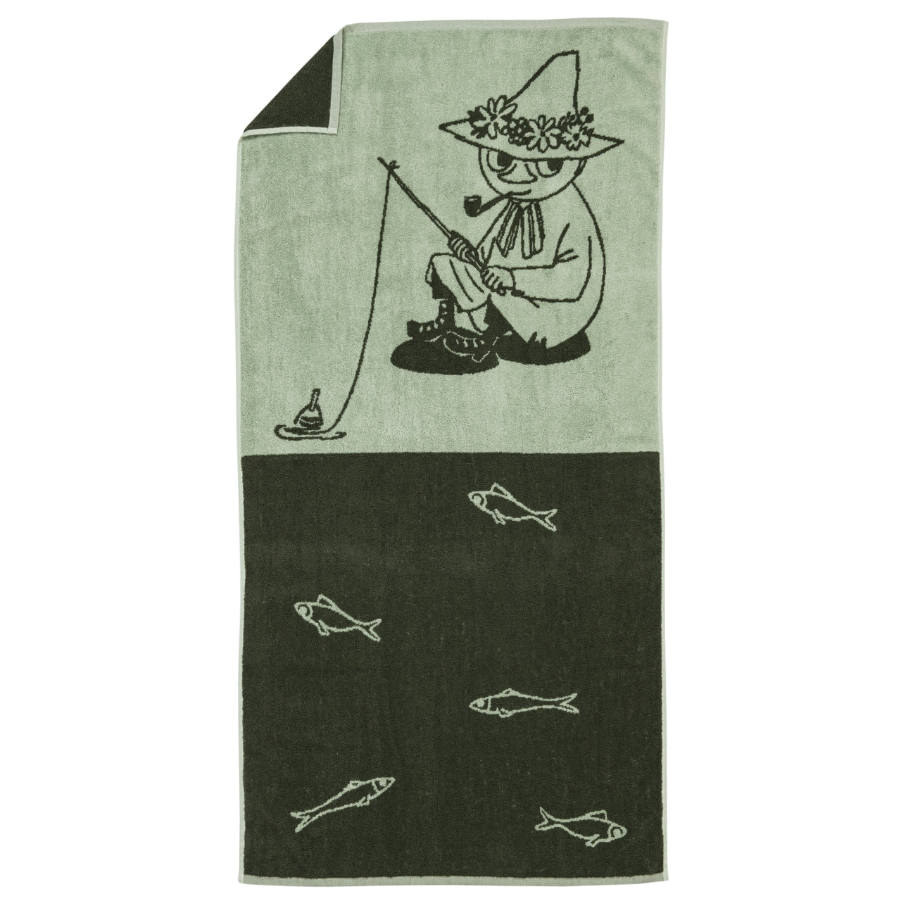 Moomin bath towel  70x140cm Snufkin green
