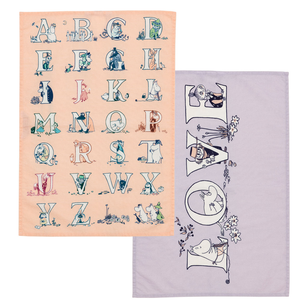 Moomin kitchen towel set 50x70cm Alphabets