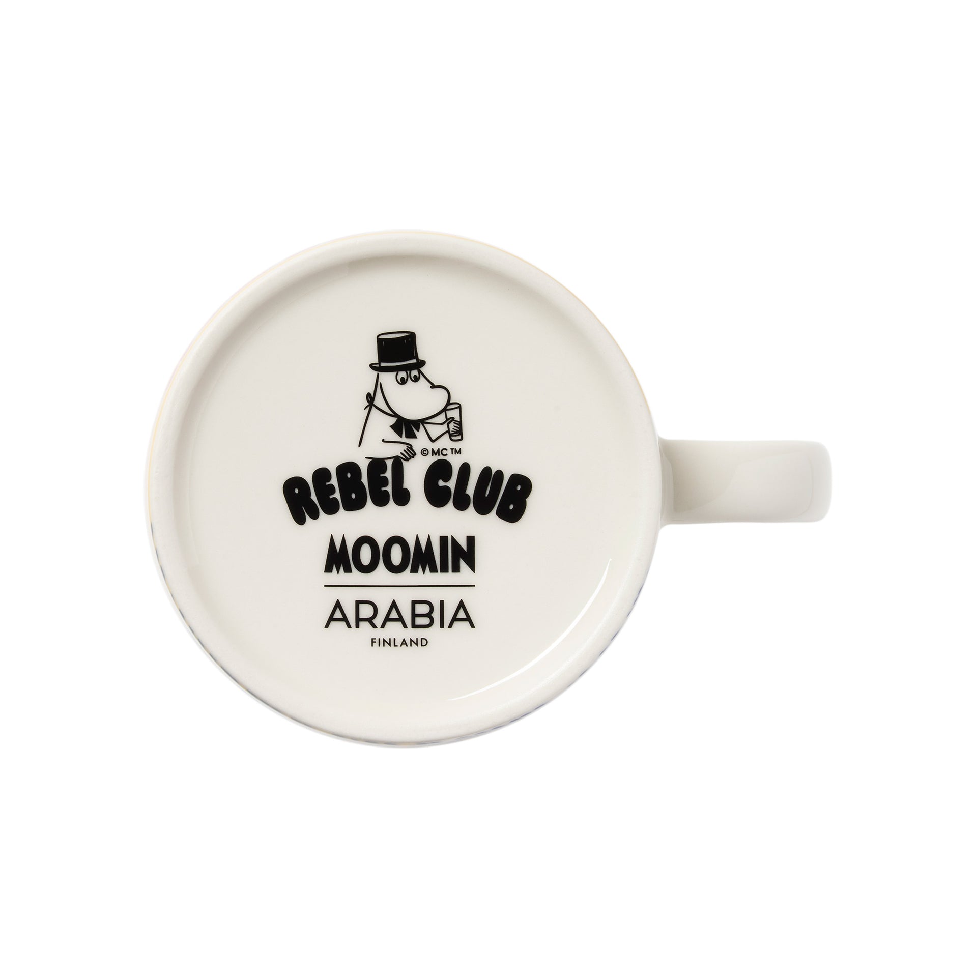 Moomin mug 0,4L Rebel Club - Mug backstamp with Rebel Club and Moomin Arabia logo