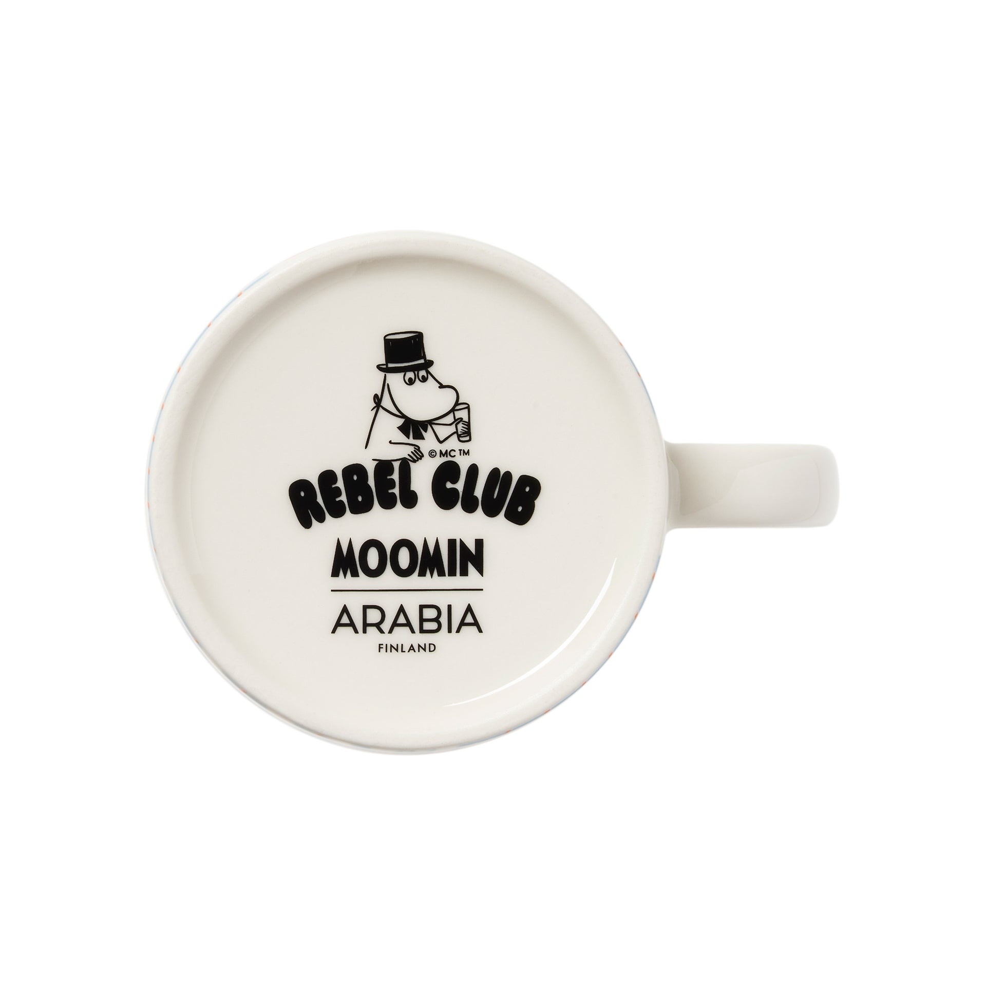 Moomin mug 0,4L Party Queue - Mug backstamp with Rebel Club and Moomin Arabia logo