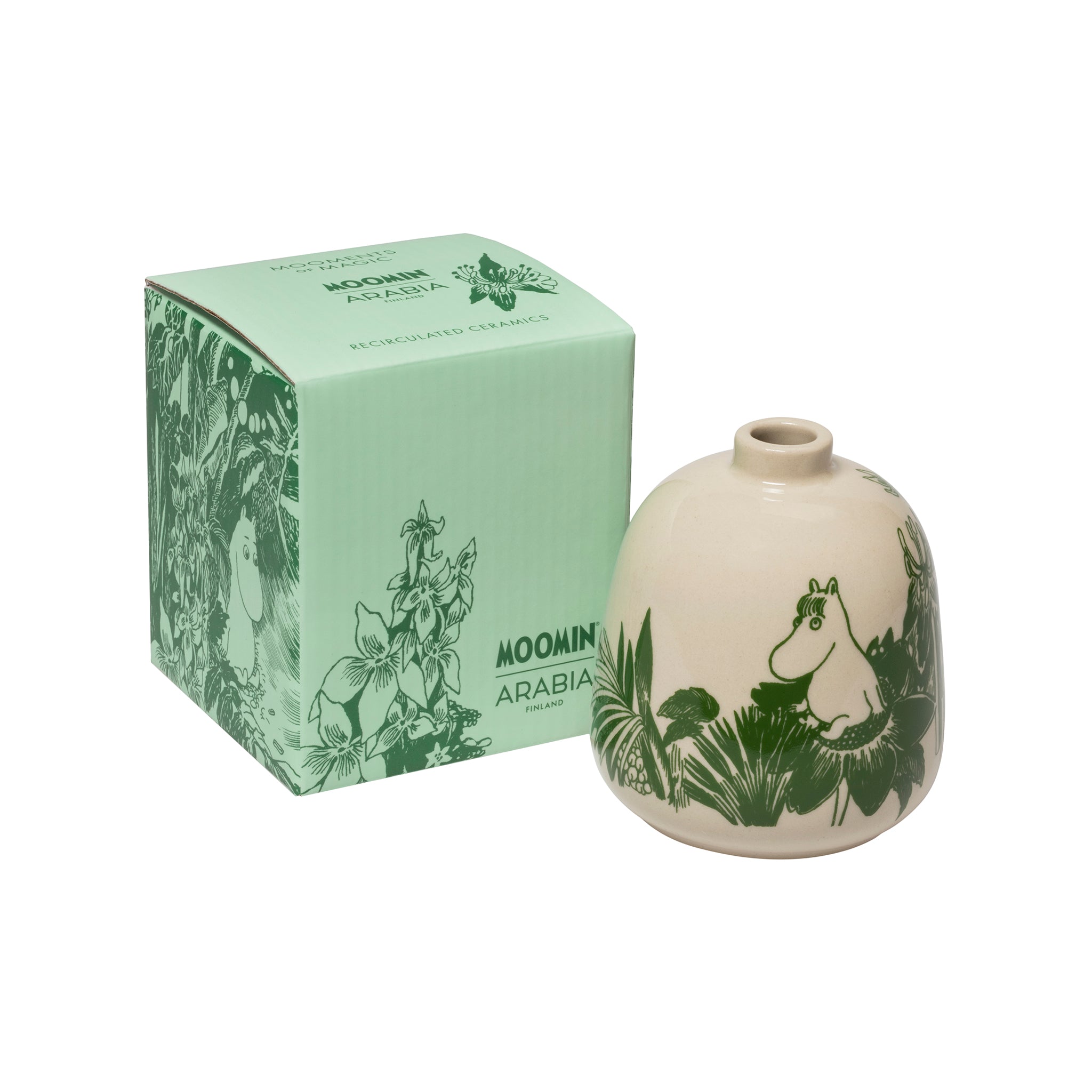Moomin vase 83mm Mystical Forest recirculated | Moomin Arabia