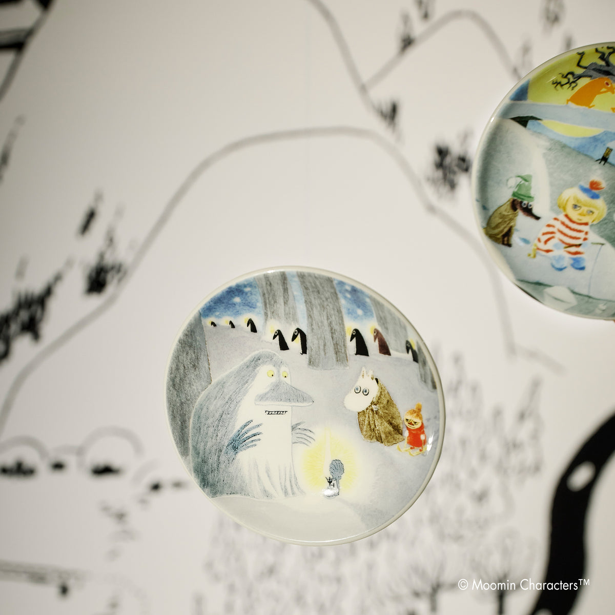 Moomin mini plate 10,5cm Winternight glow 2pc