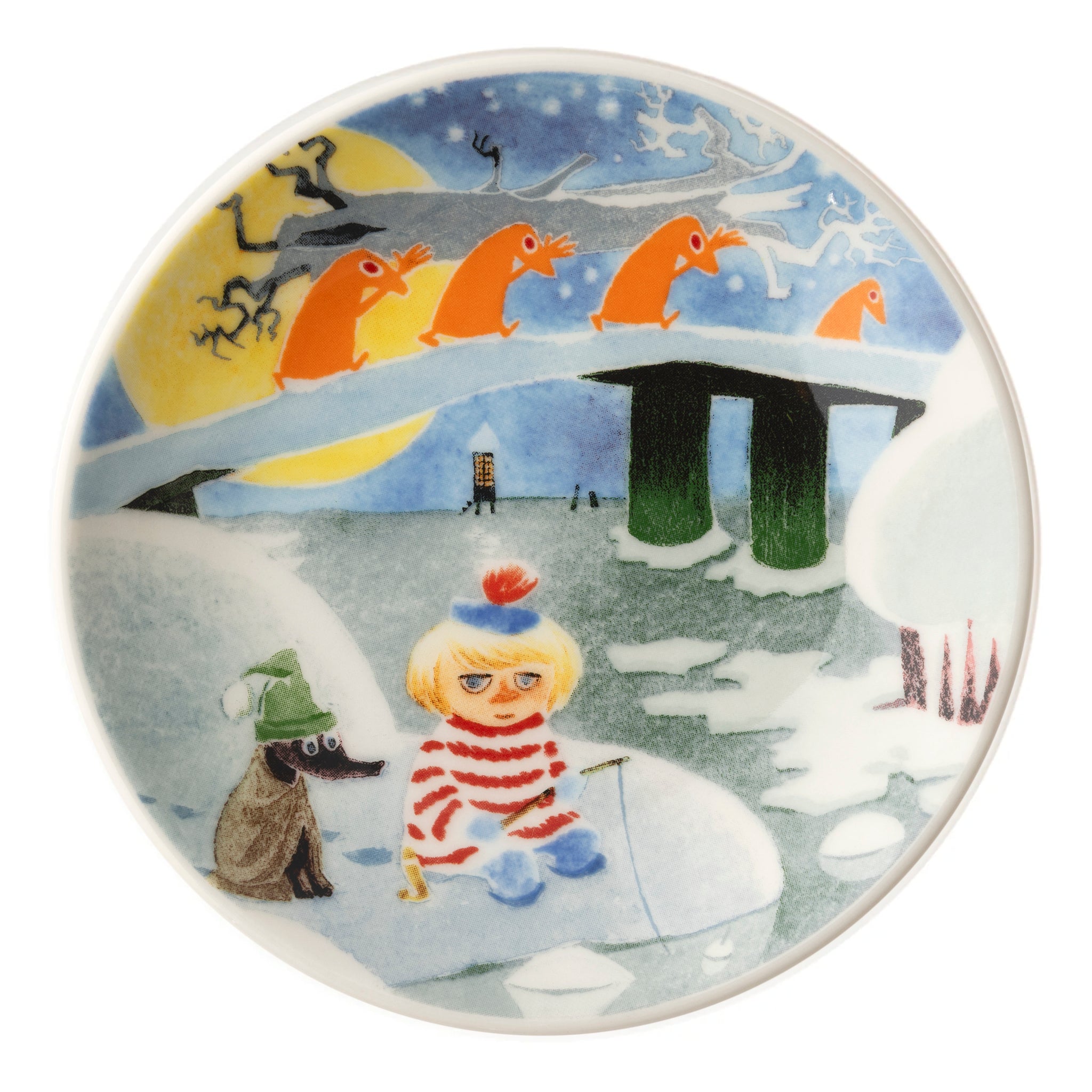 Moomin mini plate 10,5cm Winternight glow 2pc | Moomin Arabia