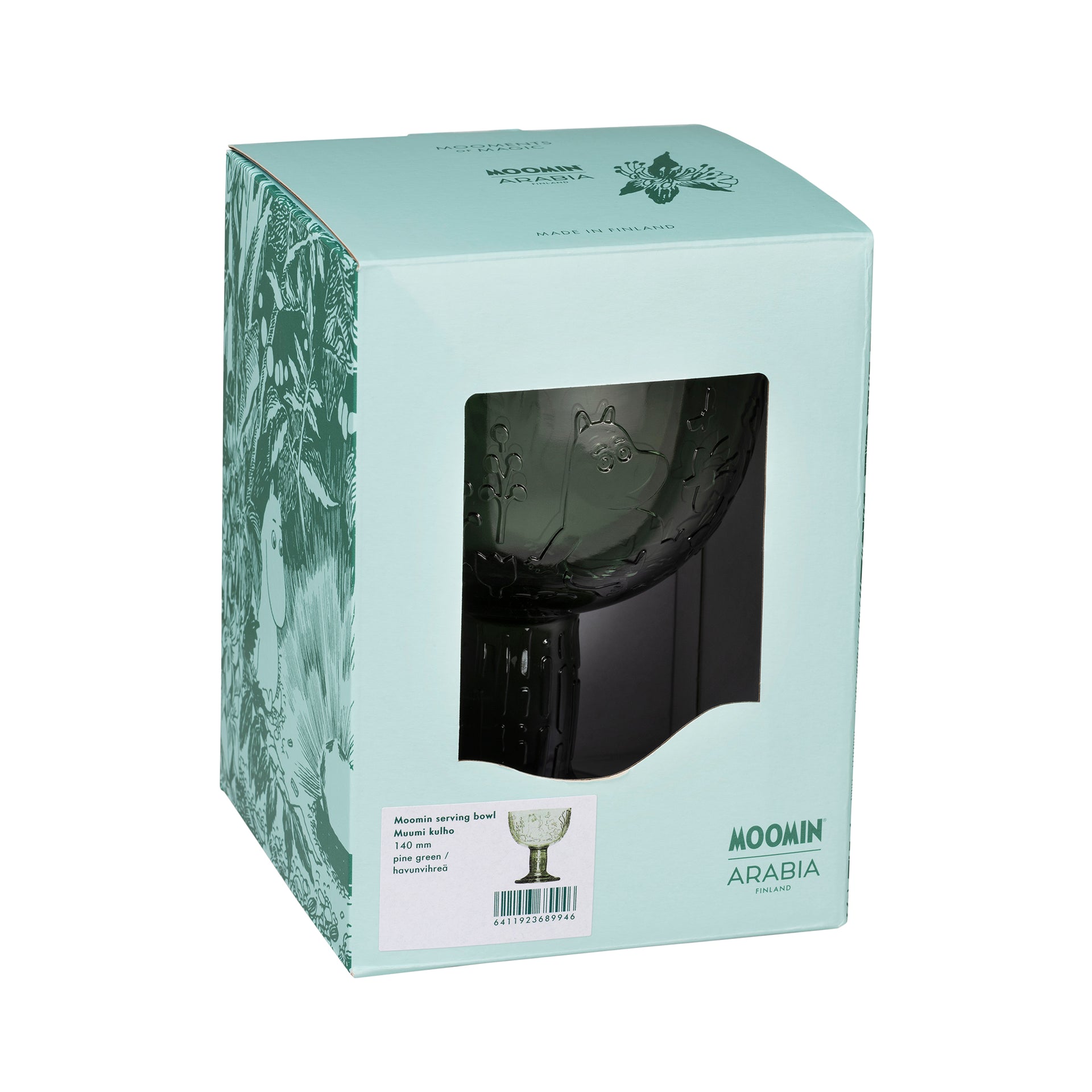 Moomin serving bowl 140mm pine green
