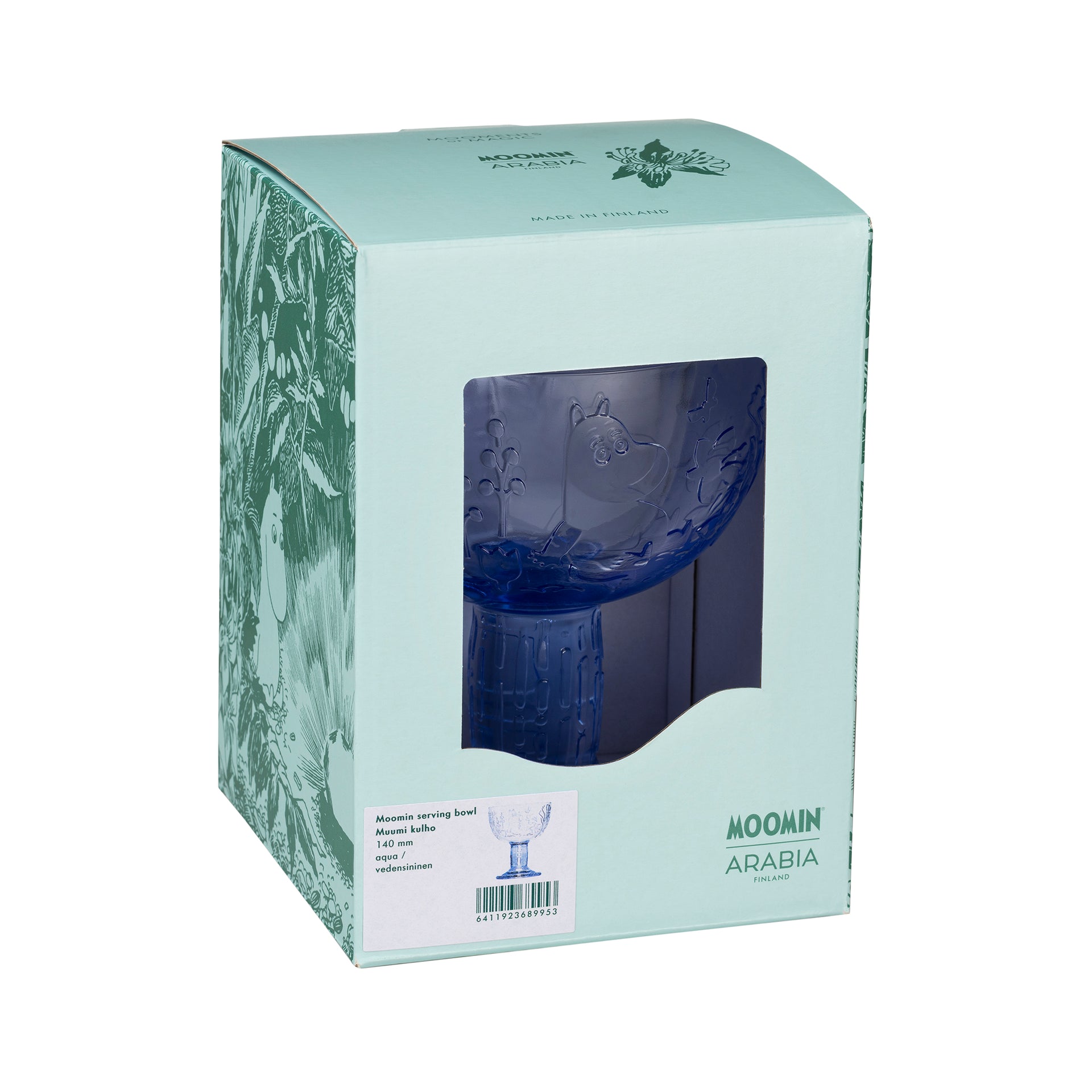 Moomin serving bowl 140mm aqua blue