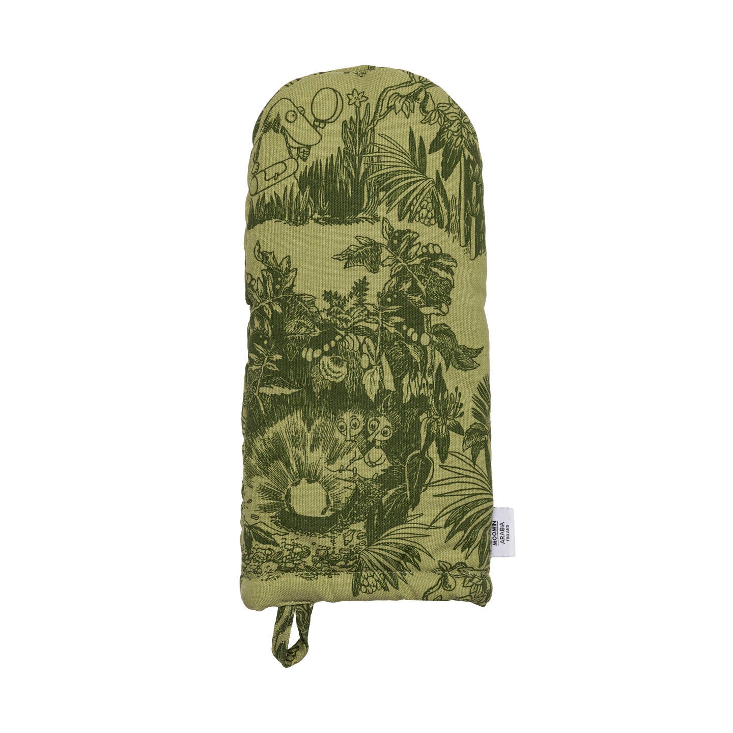 Moomin oven mitten 16x32cm Mystical Forest green
