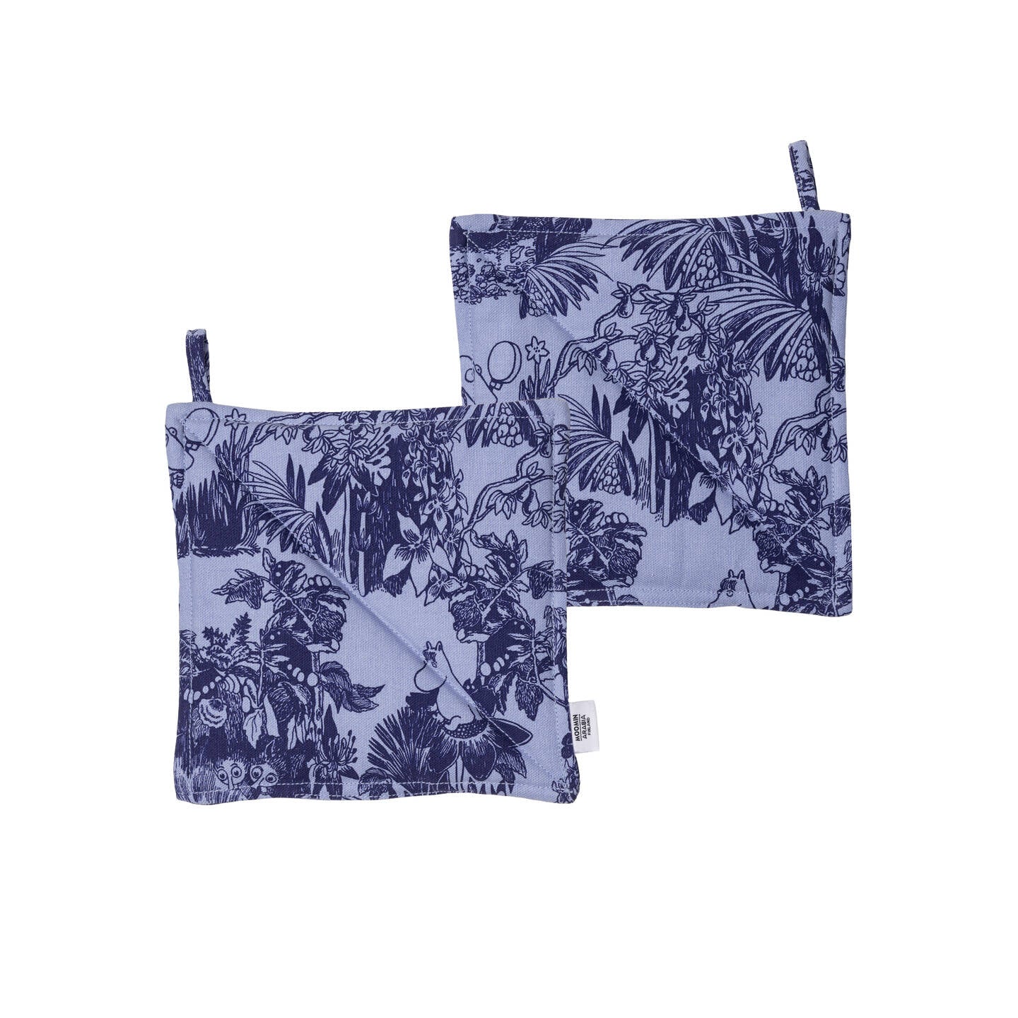 Moomin pot holder set  22x22cm Mystical Forest blue