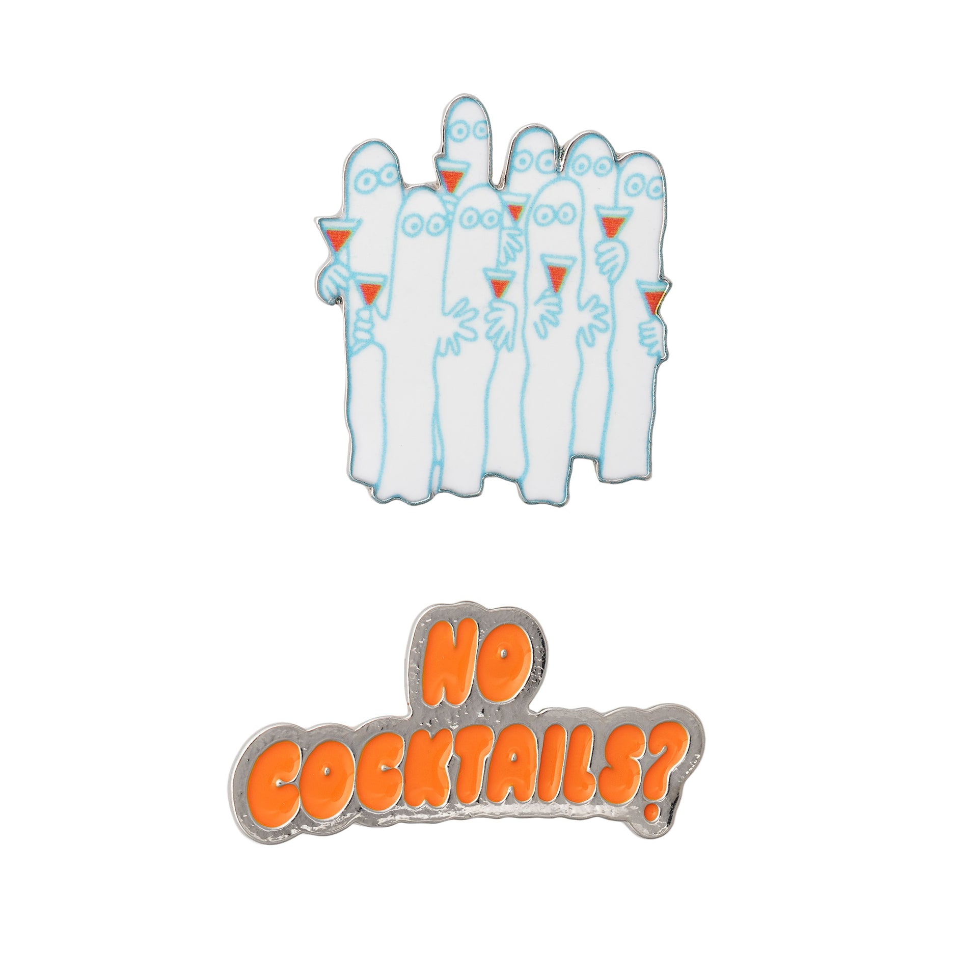 Party Queue pin badge set