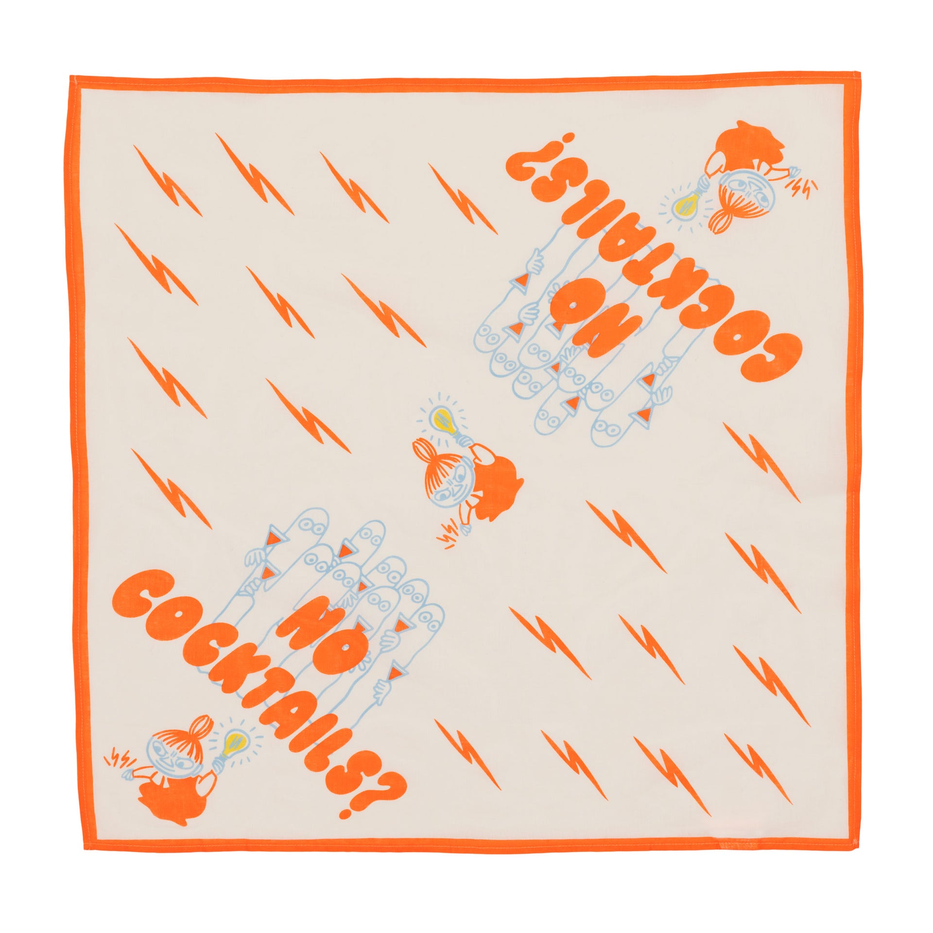 Party Queue scarf laid out